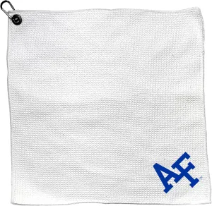 Team Golf NCAA NCAA Microfiber Towel - 15" X 15" (White) with Carabiner Clip, Premium Microfiber with Deep Waffle Pockets- Superior Water Absorption and Quick Dry Golf Cleaning Towel