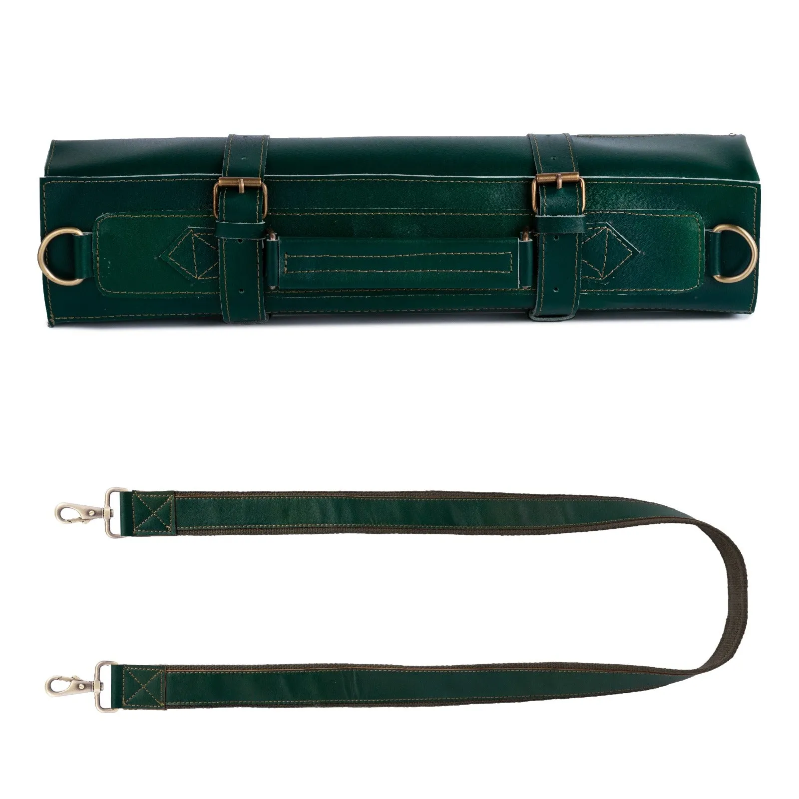 The East Sussex 5 Pocket Full Grain Handmade Leather Knife Roll
