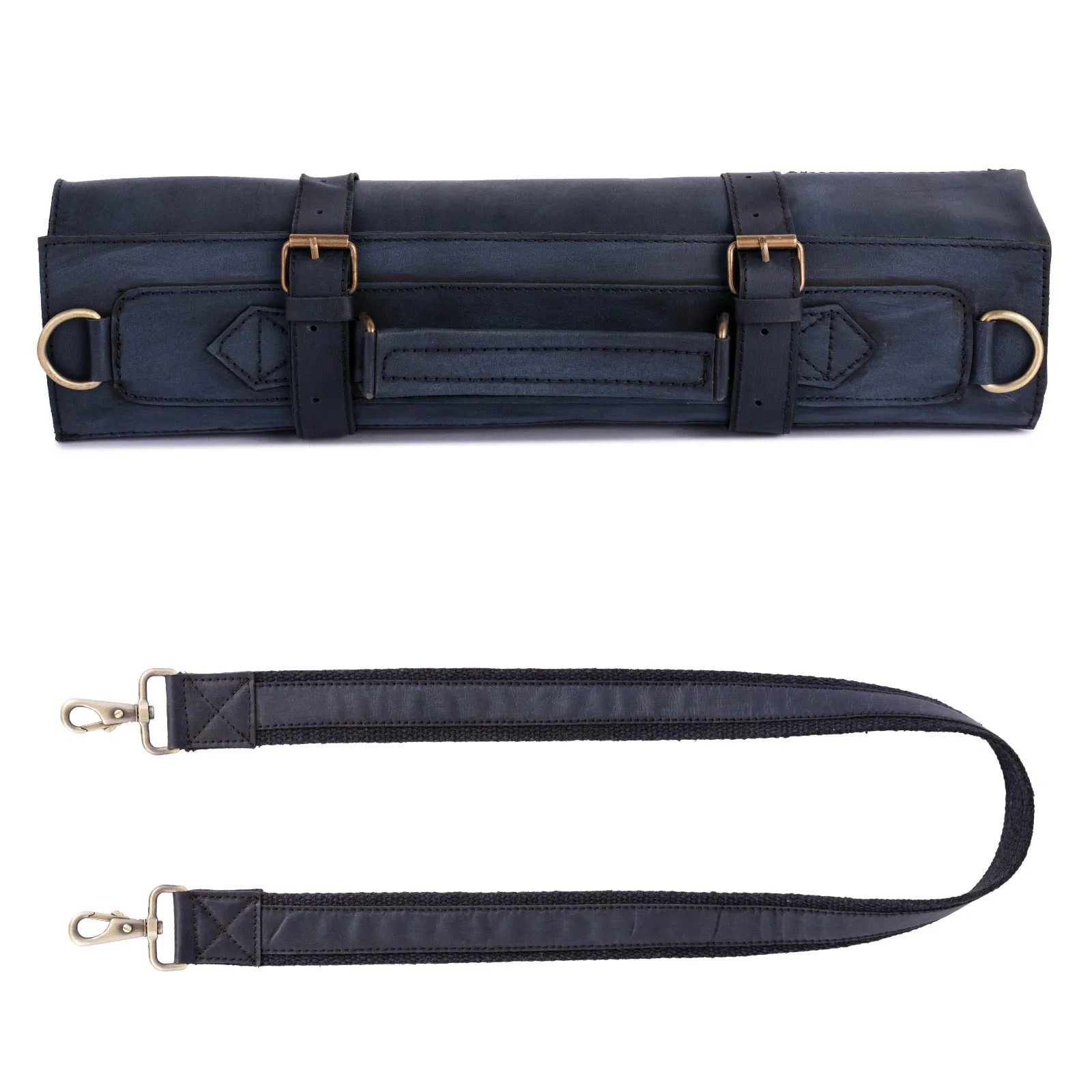 The East Sussex 5 Pocket Full Grain Handmade Leather Knife Roll