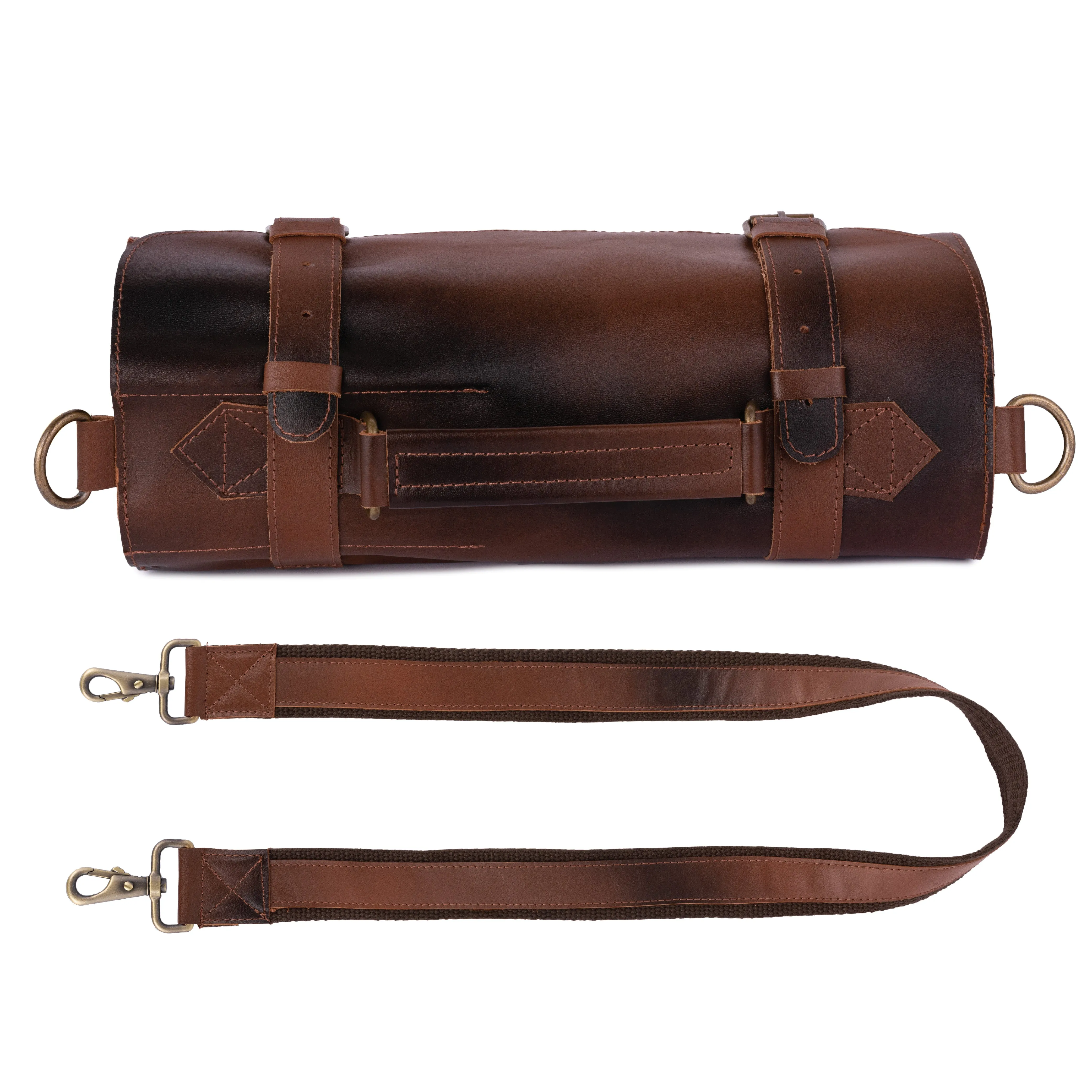 The West Midlands Vintage Style Handmade Full Grain Leather 7 Pocket Chef Bag