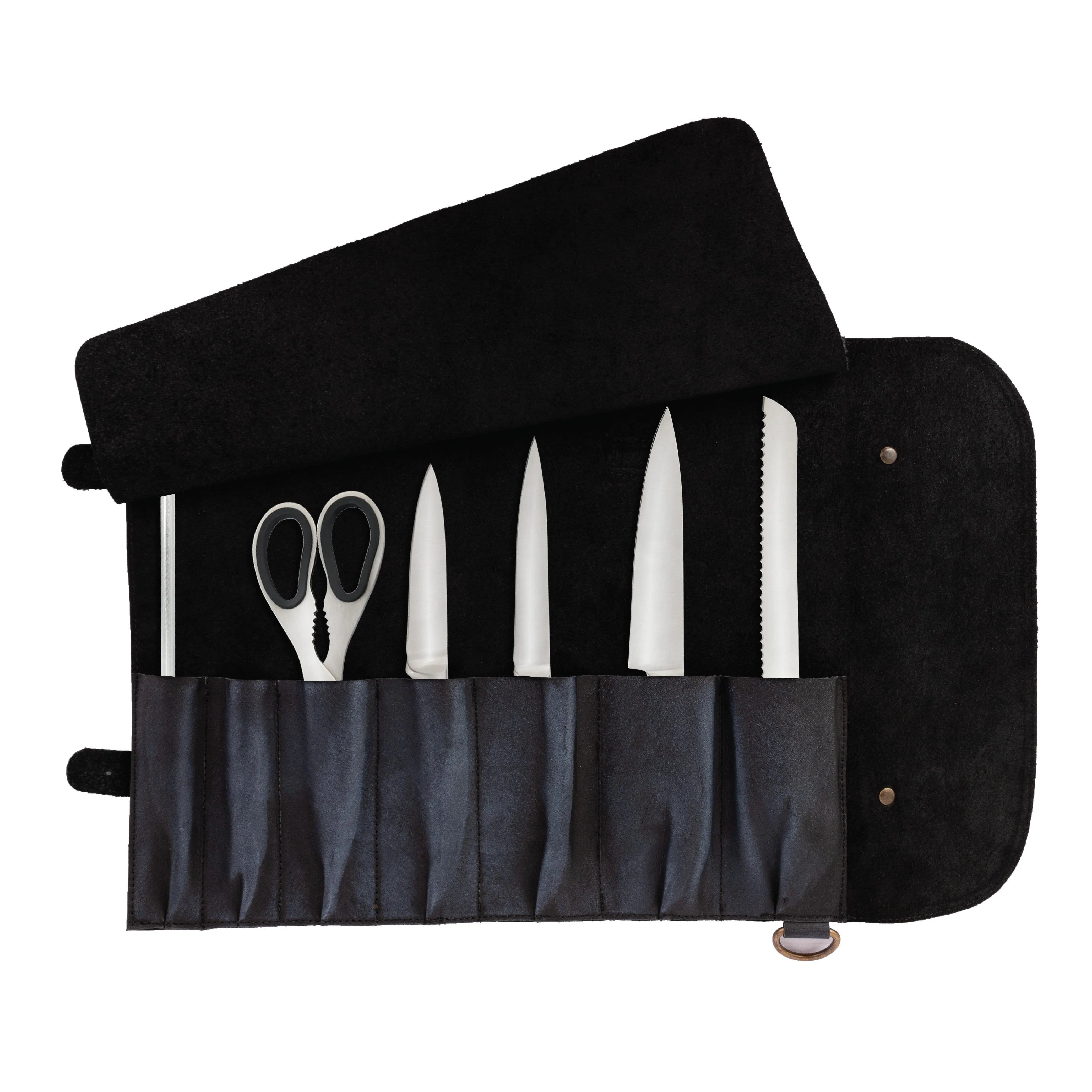 The West Midlands Vintage Style Handmade Full Grain Leather 7 Pocket Chef Bag