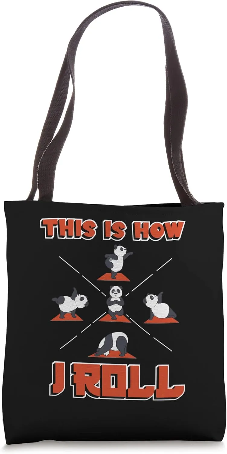 This Is How I Roll Native Rolling Animal Panda Tote Bag