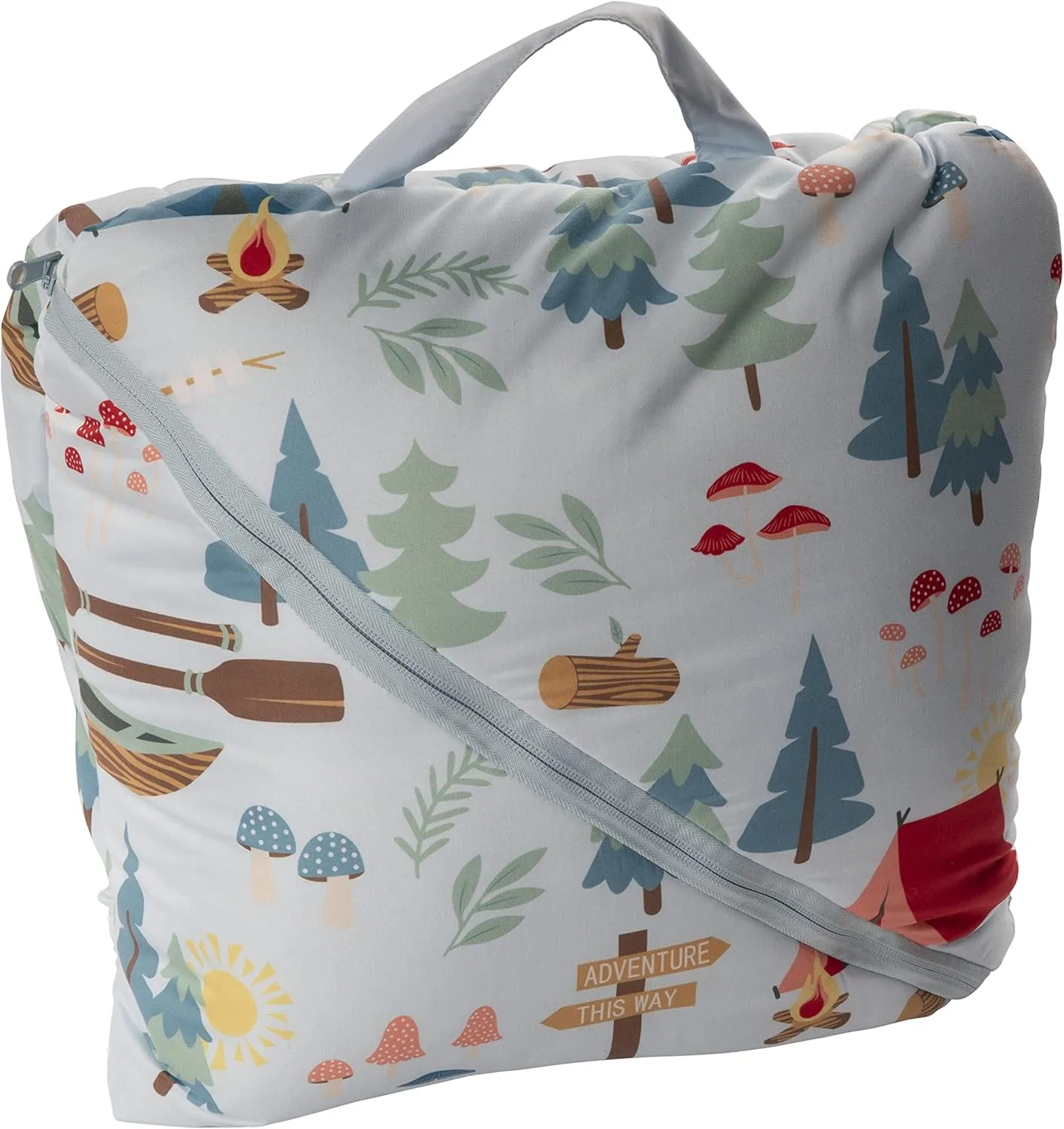 Thomas Payne Children’s Sleeping Bag for Camping and Sleepovers with Durable Material, Zippered Closure, Built-in Carrying Tote, Machine Washable, Dryer Safe