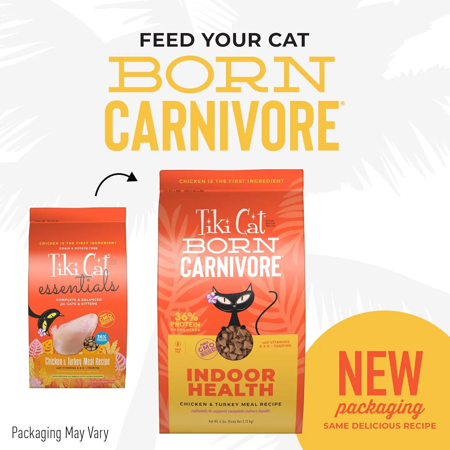 Tiki Cat Born Carnivore Indoor Health Dry Cat Food, Chicken & Turkey Meal, 6 lbs. Bag
