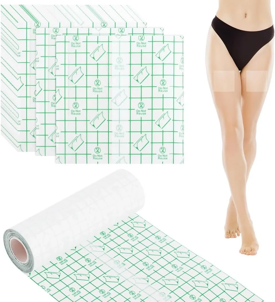 Transparent Adhesive Bandages, Waterproof Clear 1 Roll and 40 Pcs Lift Tapes, Protective Invisible Shower Tapes for Lifting, Films Disposable, Cellulite Patches