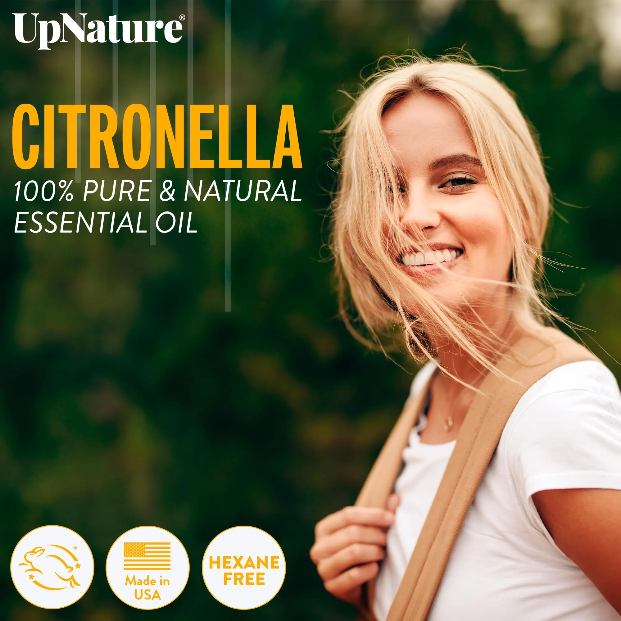 UpNature Citronella Essential Oil 4oz – 100% Pure Citronella Oil for Natural Mosquito Spray & Soap
