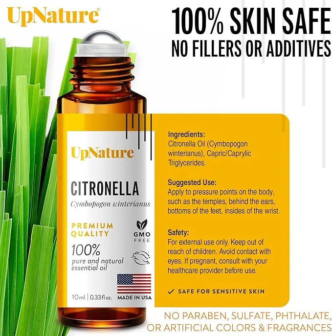 UpNature Citronella Oil Roll On – 100% Natural