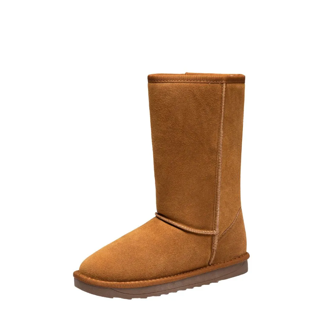 Vepose Women's 987 988 Boots Suede Snow Booties Warm Mid Calf Fashion Classic Knee High Shoes