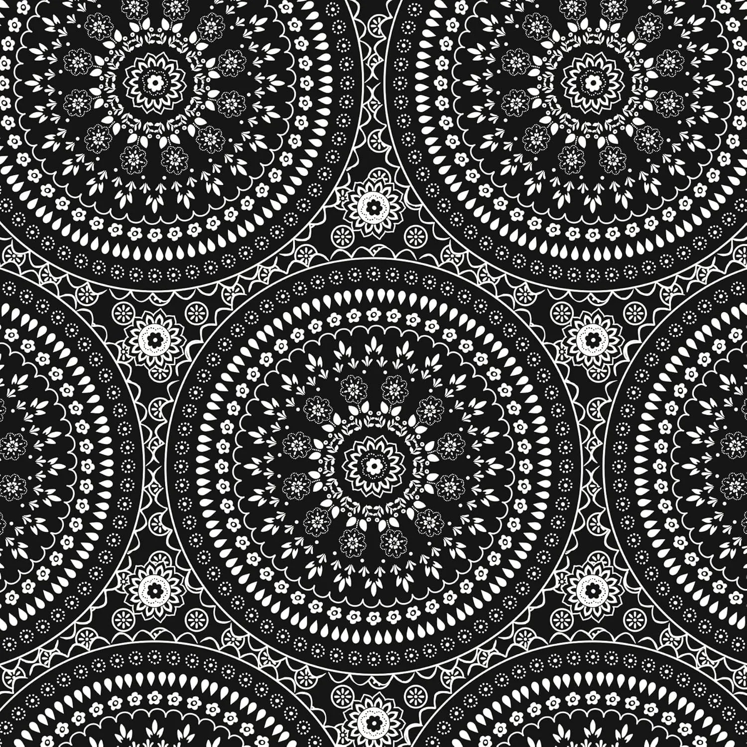 Vera Bradley Women's Decorative Throw Pillow With Removeable Hypoallergenic Insert, Black Bandana Medallion, One Size