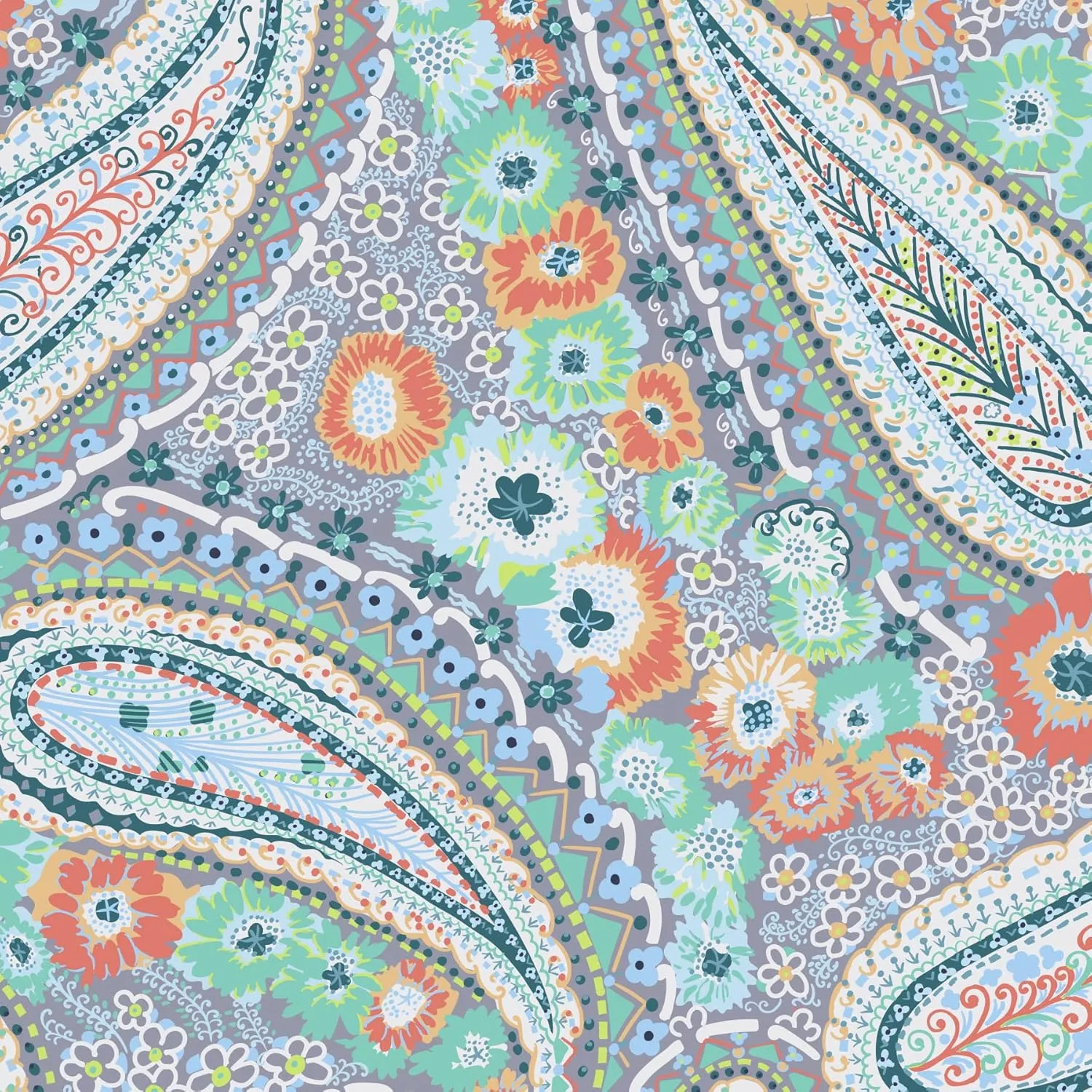 Vera Bradley Women's Decorative Throw Pillow With Removeable Hypoallergenic Insert, Citrus Paisley, One Size