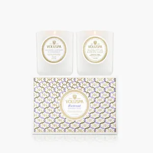Voluspa Mountain Lavender And Chamomile Classic Candle Duo Gift Set