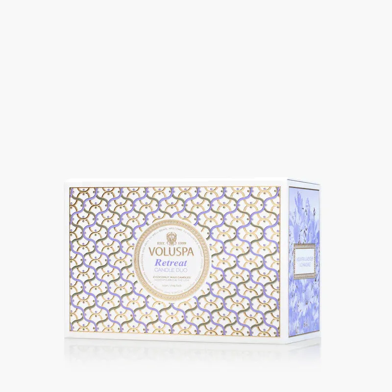 Voluspa Mountain Lavender And Chamomile Classic Candle Duo Gift Set