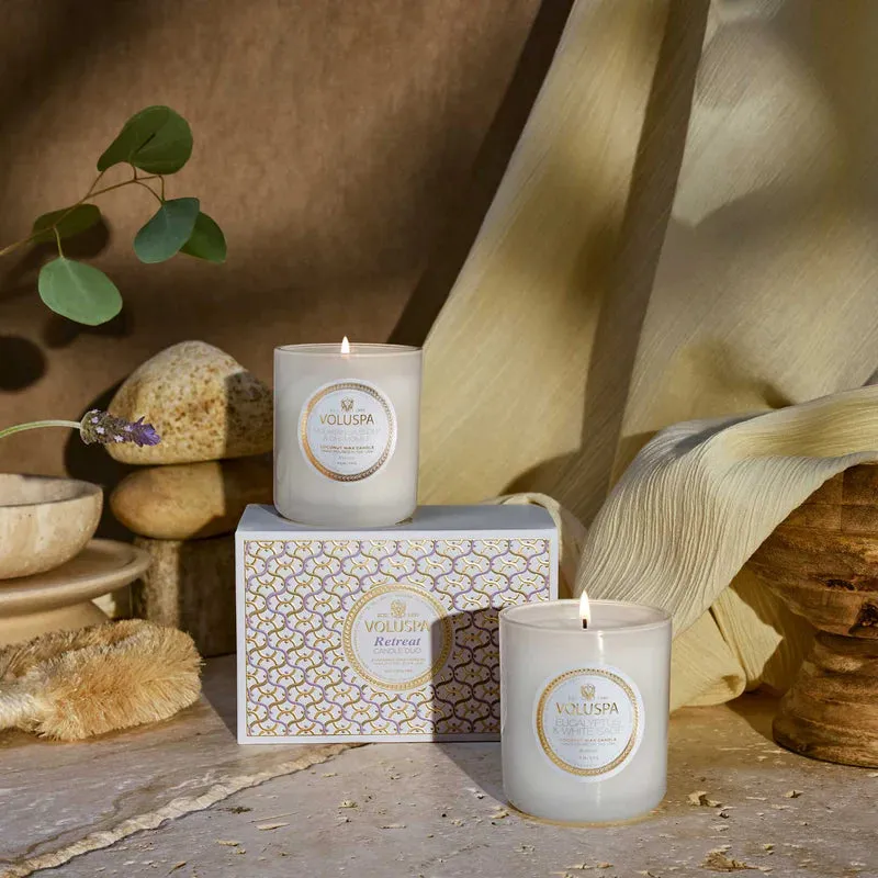 Voluspa Mountain Lavender And Chamomile Classic Candle Duo Gift Set