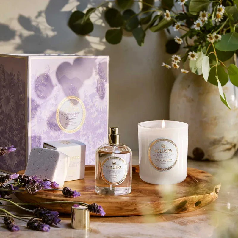Voluspa Mountain Lavender And Chamomile Retreat Ritual Gift Set