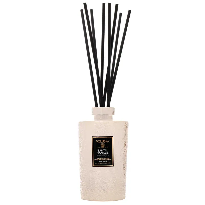 Voluspa Santal Vanille Luxe Reed Diffuser Set