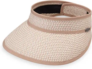 Wallaroo Hat Company Women’s Charlie Sun Visor – Wide Brim, Packable Design and Adjustable Sizing for Medium Crown Sizes