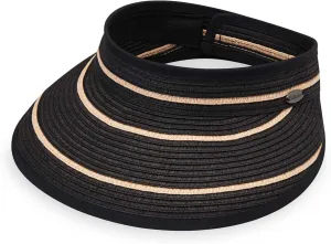 Wallaroo Hat Company Women’s Petite Savannah Sun Visor Wide Brim, Packable and Adjustable Sizing for Smaller Crown Sizes