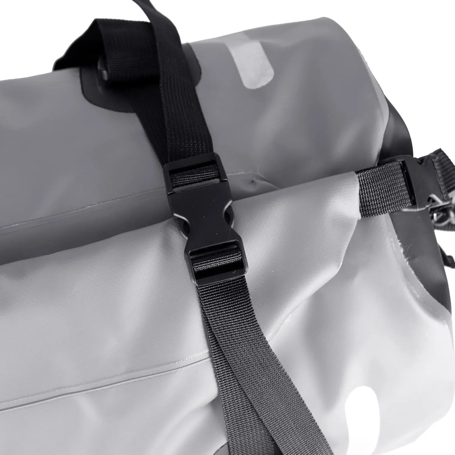 Waterproof Duffle Bag Travel Dry Bag 500D PVC for Motorcycle Tail Kayaking Rafting Boating Swimming Camping Hiking Beach Fishing (Grey, 60L)