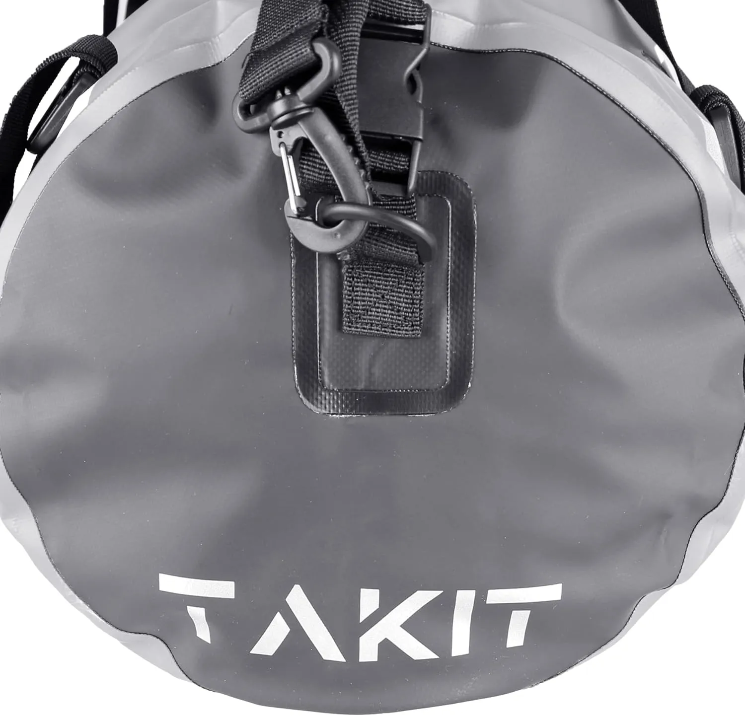 Waterproof Duffle Bag Travel Dry Bag 500D PVC for Motorcycle Tail Kayaking Rafting Boating Swimming Camping Hiking Beach Fishing (Grey, 60L)