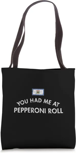 West Virginia Pepperoni Roll Appalachian Mountains Fun Snack Tote Bag