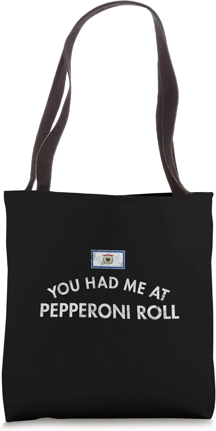 West Virginia Pepperoni Roll Appalachian Mountains Fun Snack Tote Bag