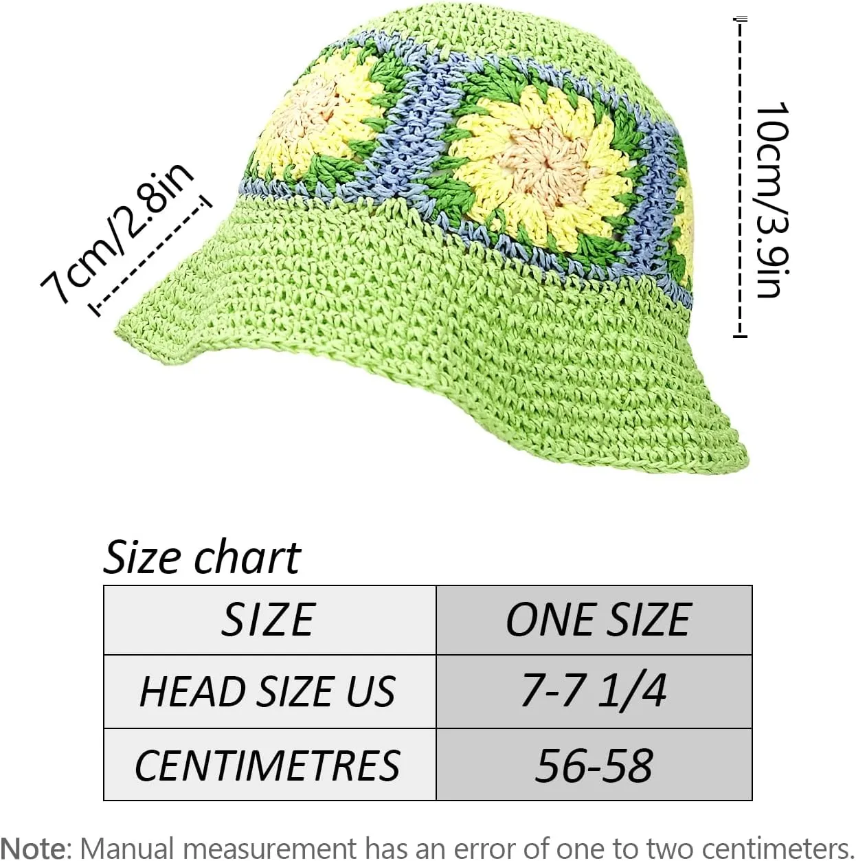 Women Straw Sun Hat Foldable Beach Hat Sunflower Floppy Bucket Hat