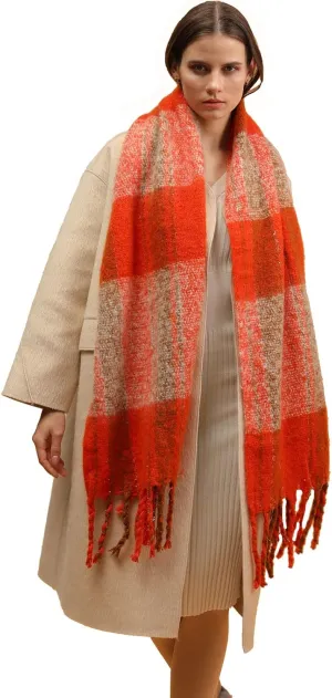 Women's Warm Scarf,Colorful Soft Comfort Elegant Cold Weather Pashmina Shawl,Fashion Long Scarf,Pigtail Tassel …