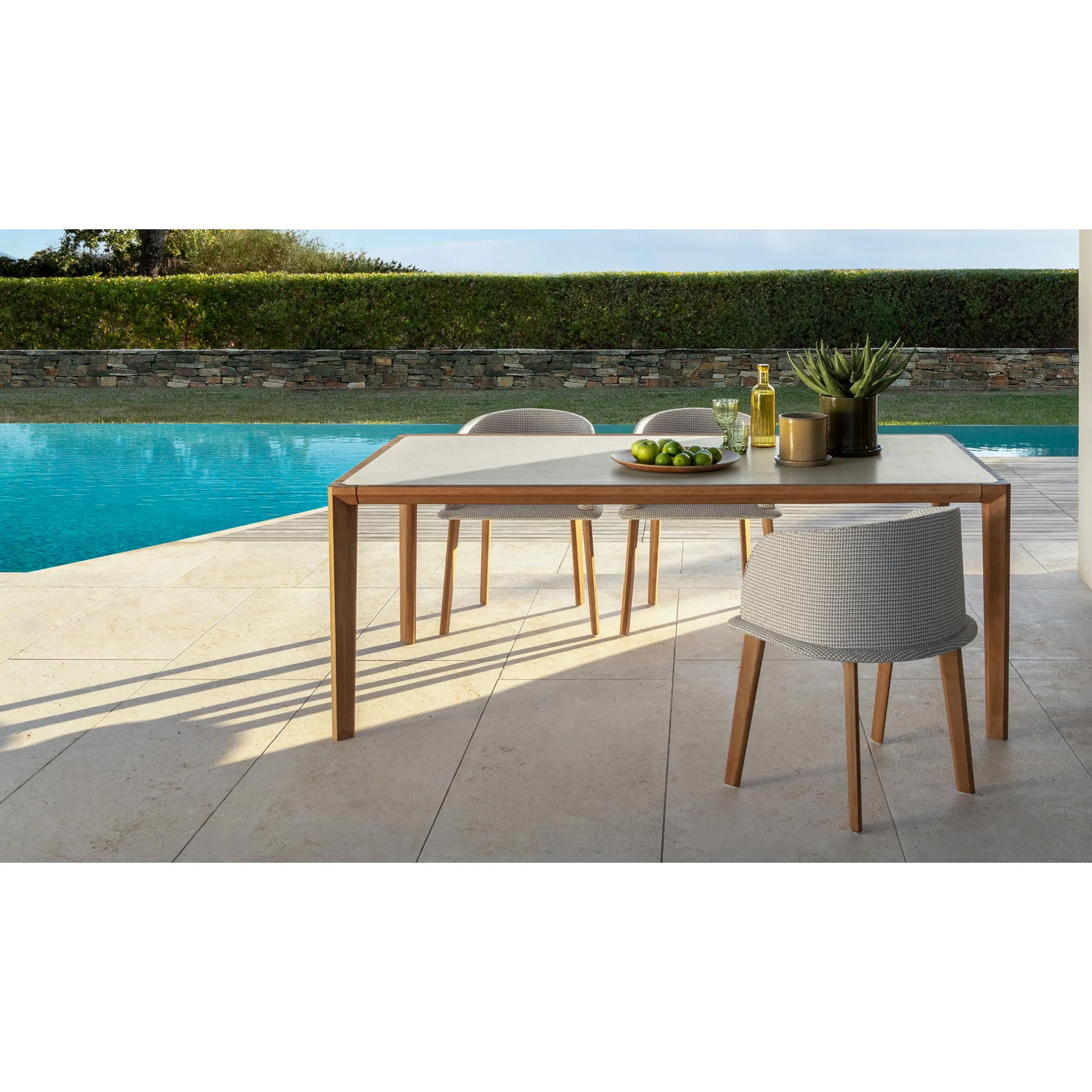 Wood Padded Outdoor Tube Chair | Talenti CleoSoft