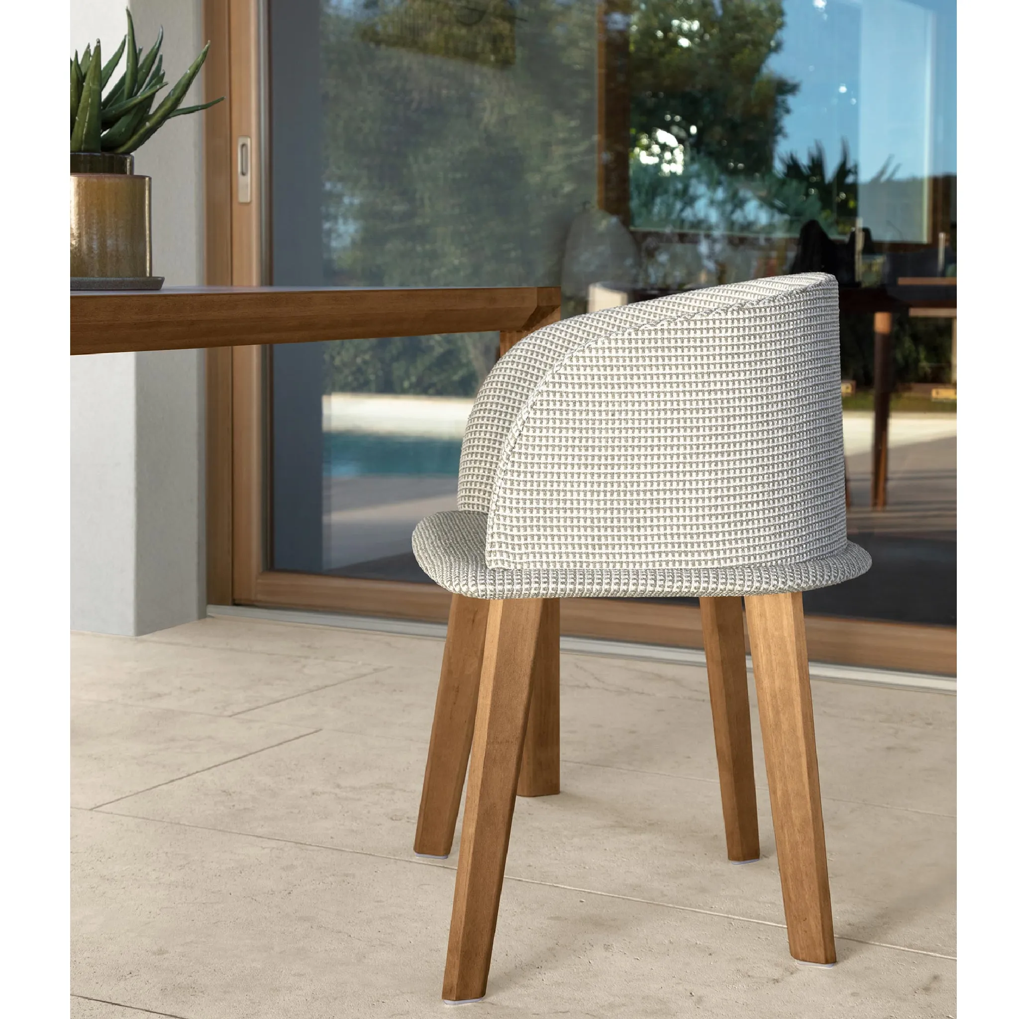 Wood Padded Outdoor Tube Chair | Talenti CleoSoft