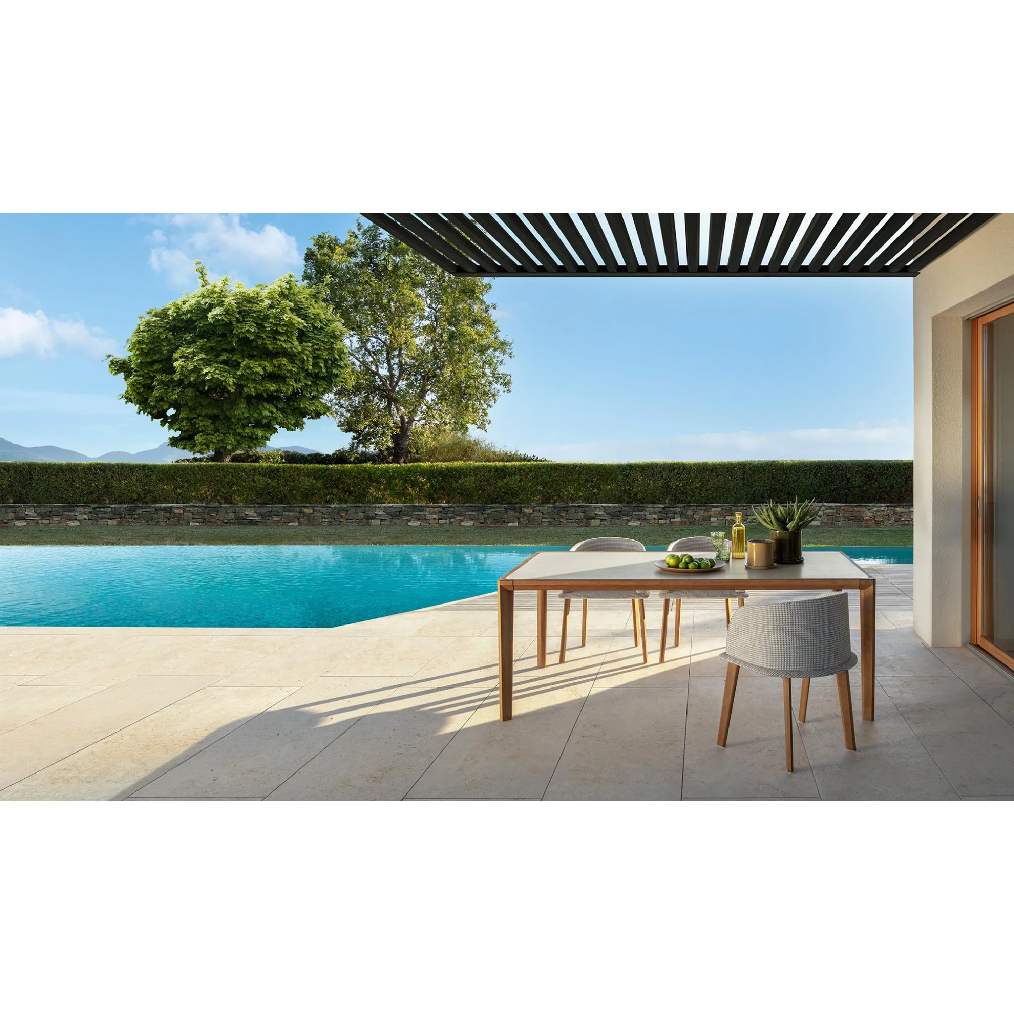 Wood Padded Outdoor Tube Chair | Talenti CleoSoft