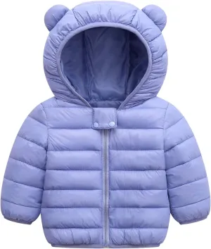 WUSENST Baby Boys Girls Winter Coats Hoods Light Puffer Down Jacket Outwear