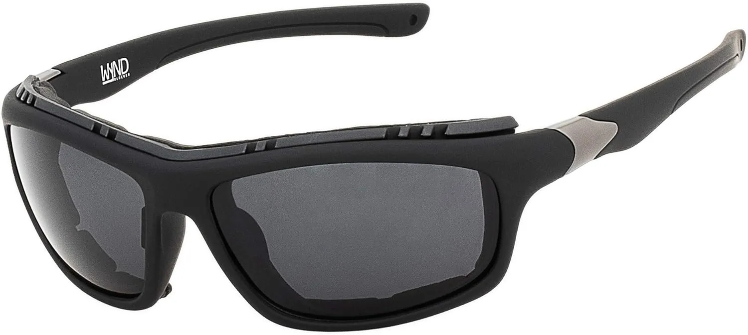 WYND Blocker Polarized Dry Eye Wind Resistant Sunglasses Motorcycle Glasses (Model 335 Polarized)