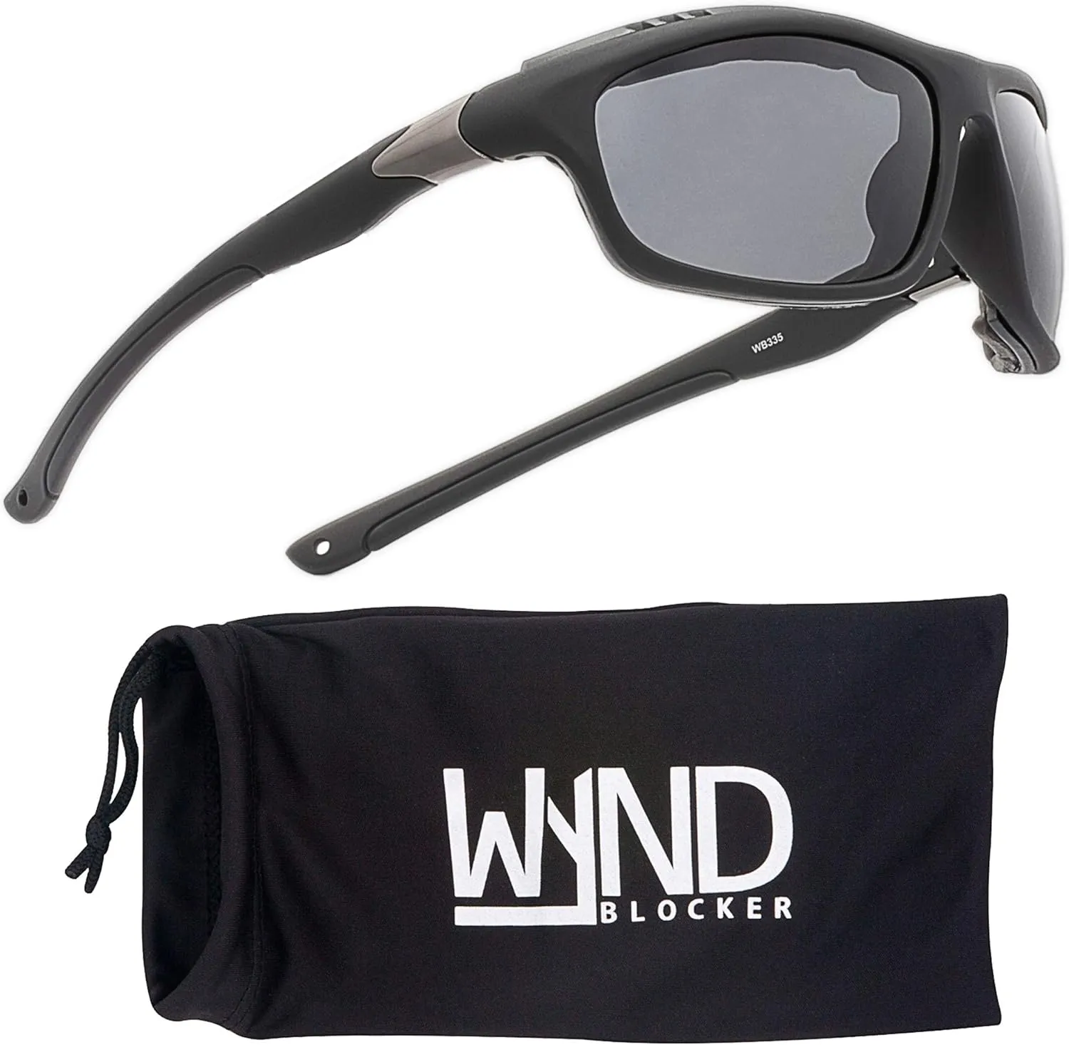 WYND Blocker Polarized Dry Eye Wind Resistant Sunglasses Motorcycle Glasses (Model 335 Polarized)