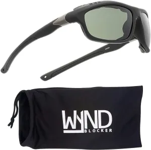 WYND Blocker Polarized Dry Eye Wind Resistant Sunglasses Motorcycle Glasses (Model 335 Polarized)
