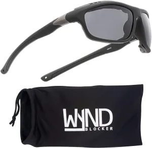 WYND Blocker Polarized Dry Eye Wind Resistant Sunglasses Motorcycle Glasses (Model 335 Polarized)