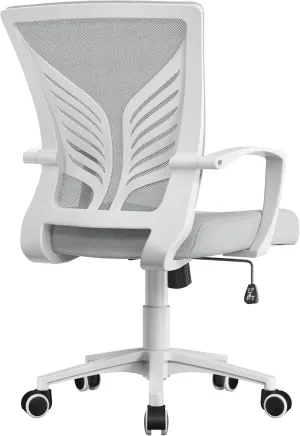 Yaheetech Office Chair Mesh Desk Chair Computer Chair Gaming Chair Adjustable Comfy Chair Swivel Ergonomic Chair for Home Office/Work/Study, Light Gray