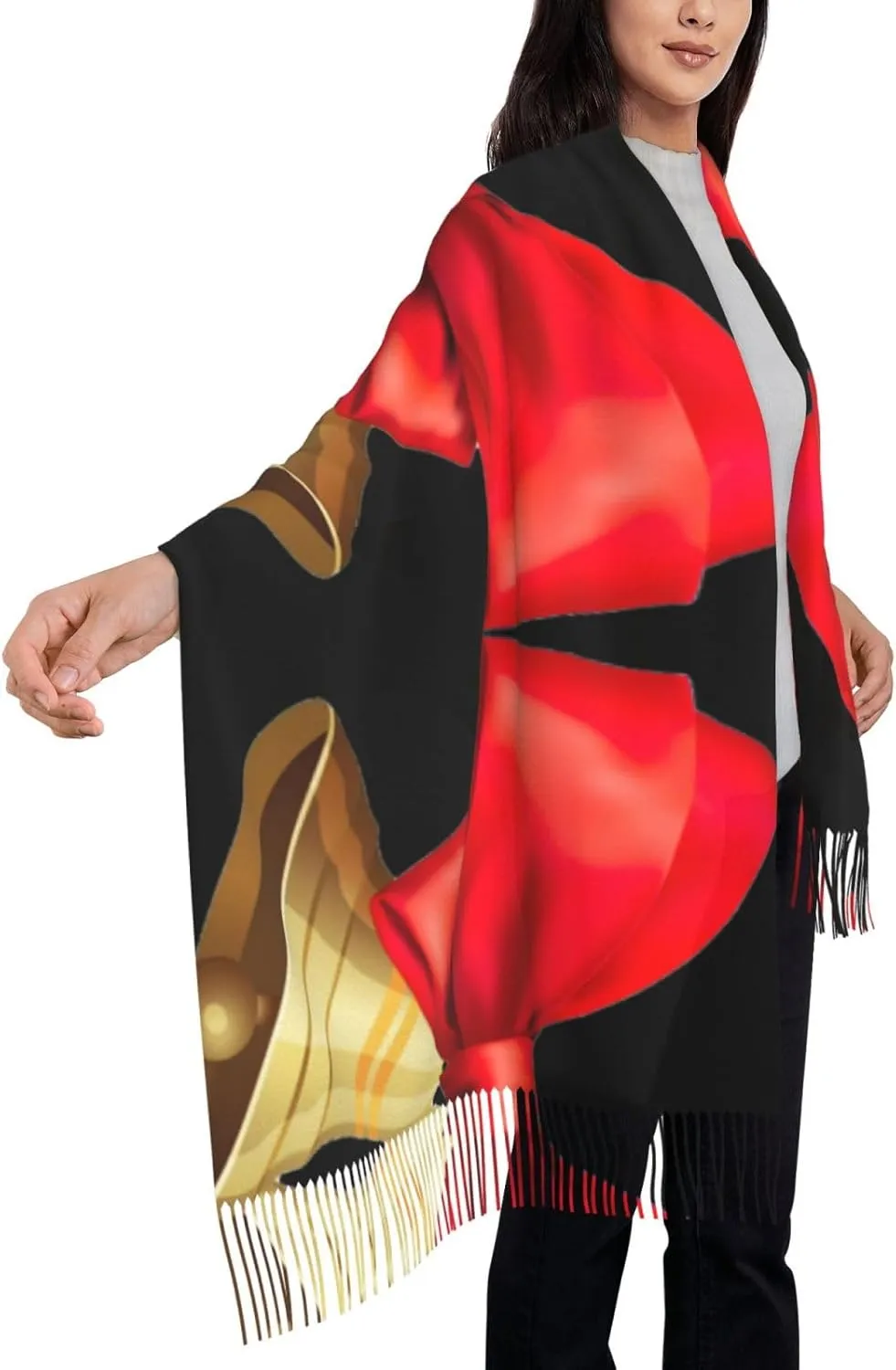 Yellow Sunflowers Exquisite Cashmere Tassel Scarf And Shawl Wraps Lightweight Fashion Scarf Presents For Ladies