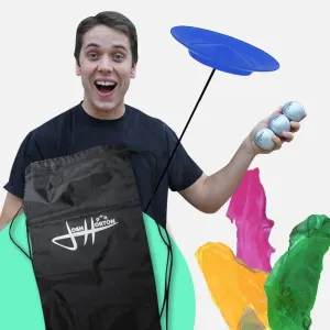 Zeekio Juggling Fun Set by Josh Horton - Set of Juggling Scarves, Beginner Juggling Balls, Soft Spinning Plate