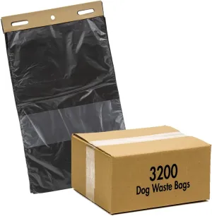 Zero Waste USA® - 3,200 ONEpul® dog waste station refill header bags - Dispense 1 bag at a time with our trademarked pull-strap. Designed to fit any dog waste header stations. (32 headers of 100 bags)